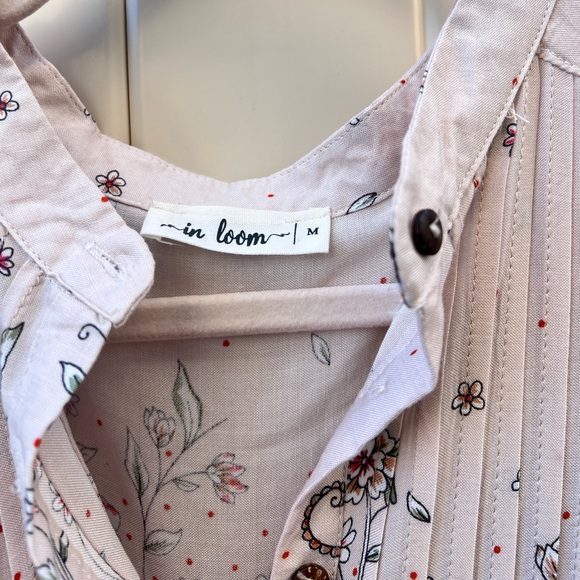 In Loom Women’s Cream Floral Tiered Maxi Dress Size Medium‎ Boho Romantic - Picture 6 of 7